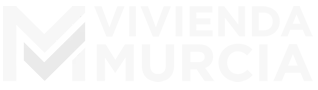 Logo vivienda Murcia en blanco sobre transparente